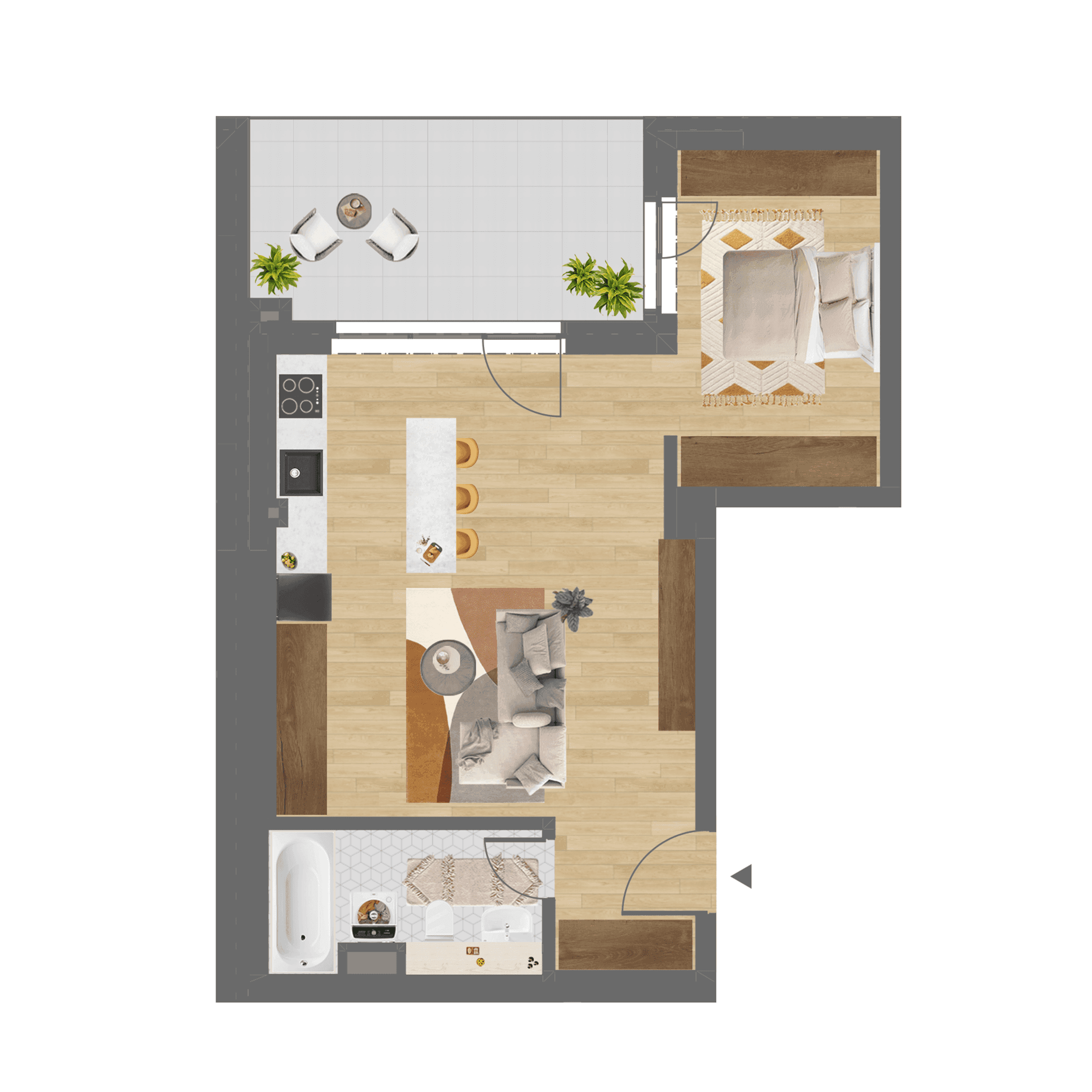 Plan apartament C.101