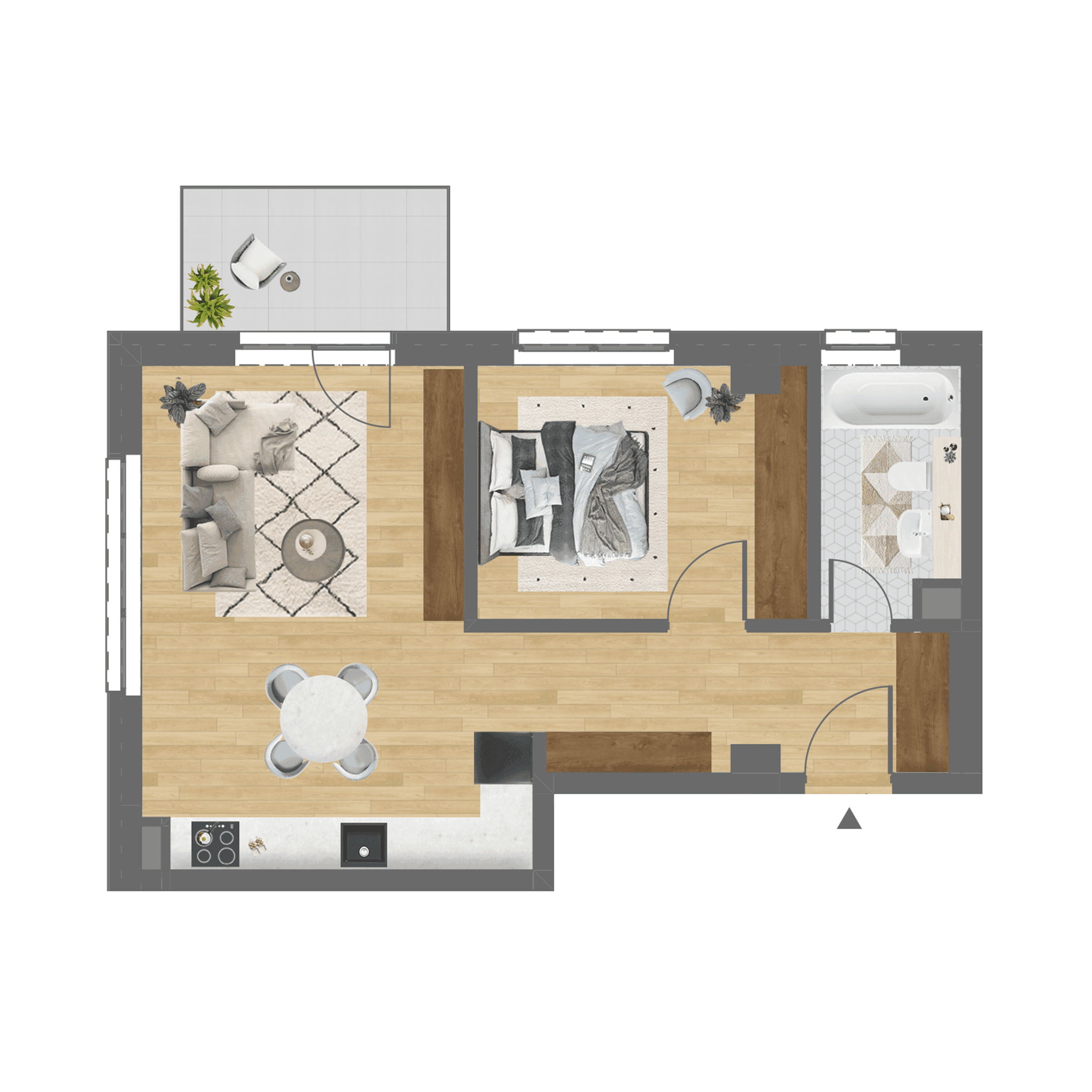 Plan apartament A.204