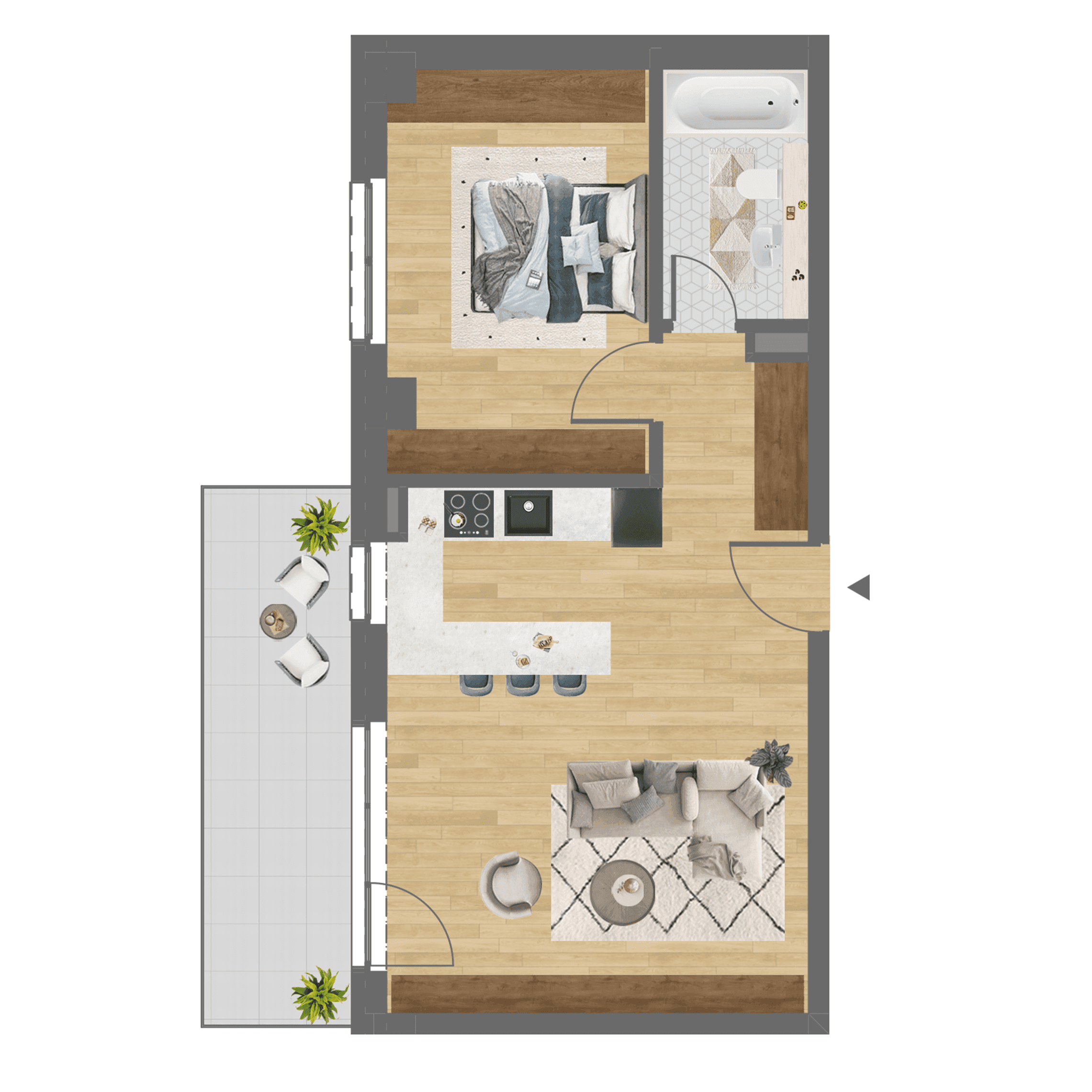 Plan apartament B.103