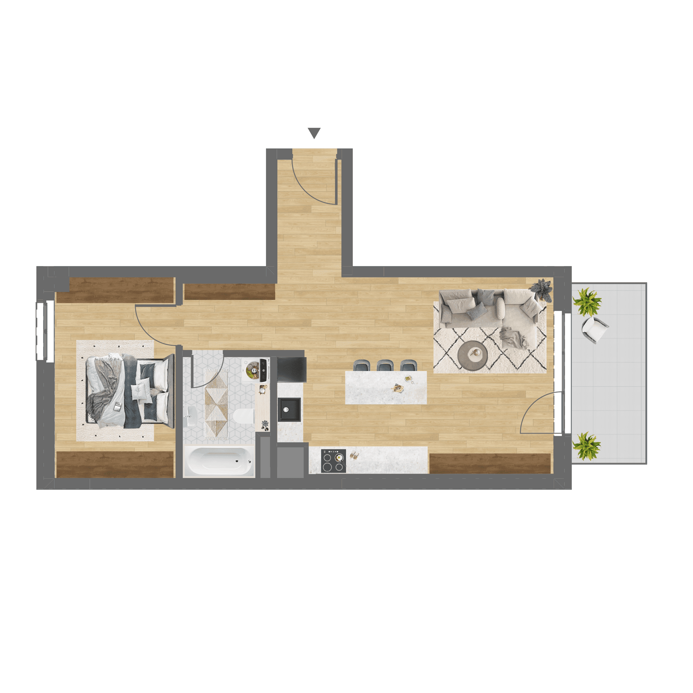 Plan apartament B.102