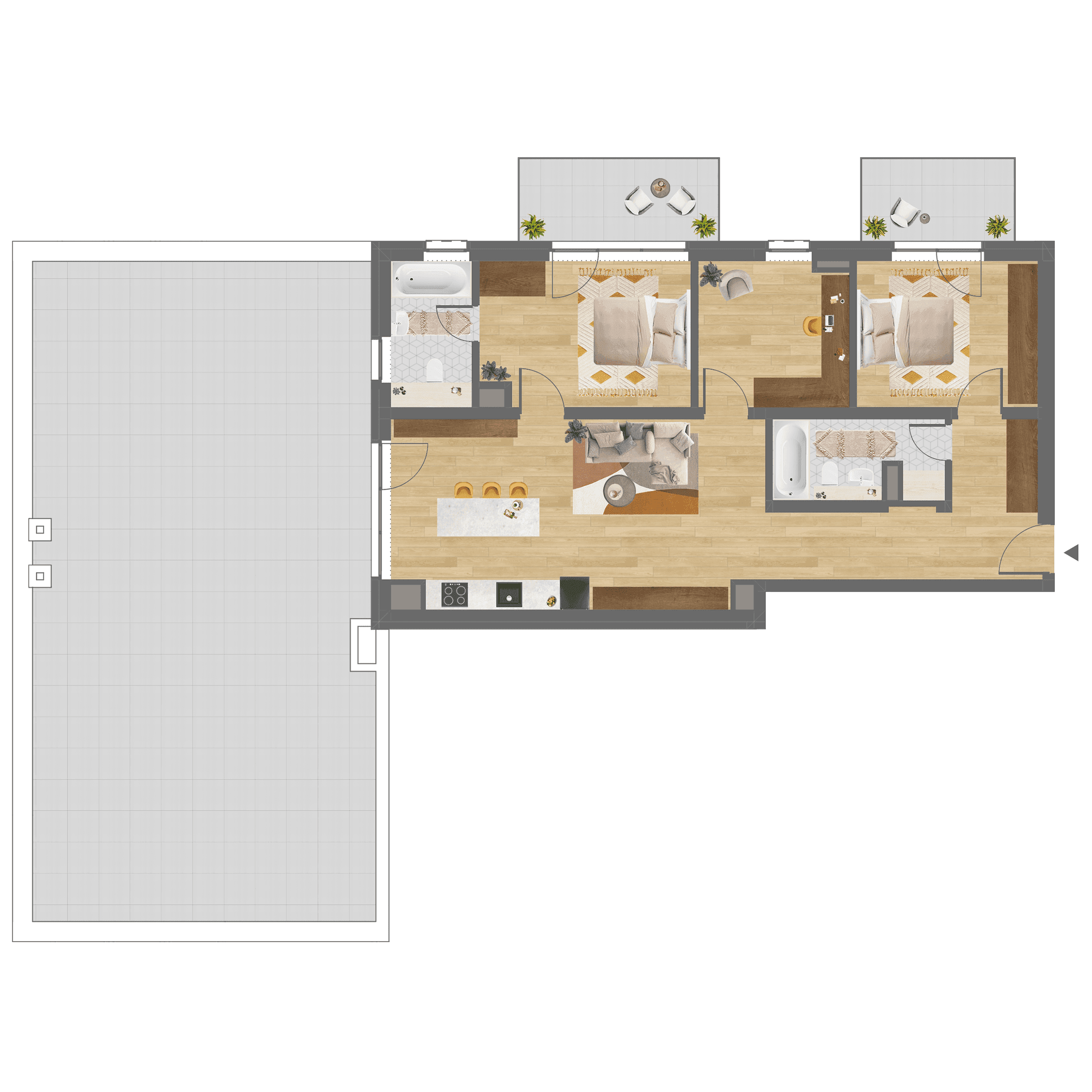 Plan apartament A.603