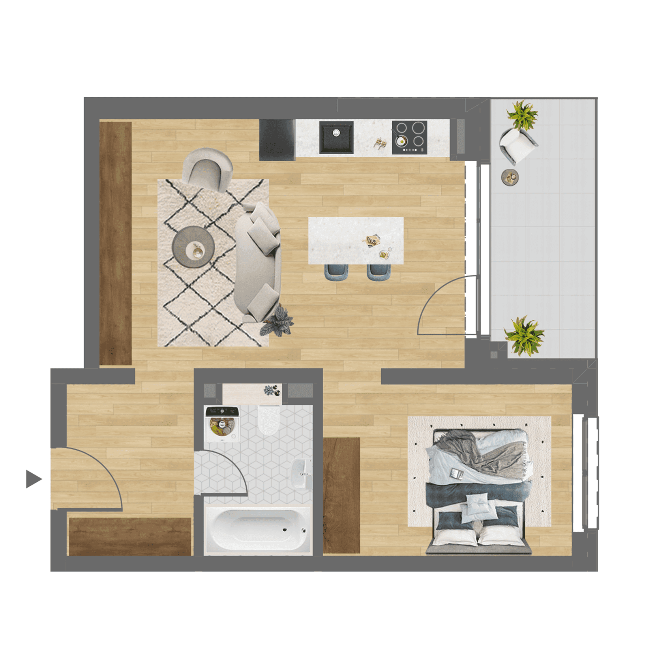 Plan apartament C.102