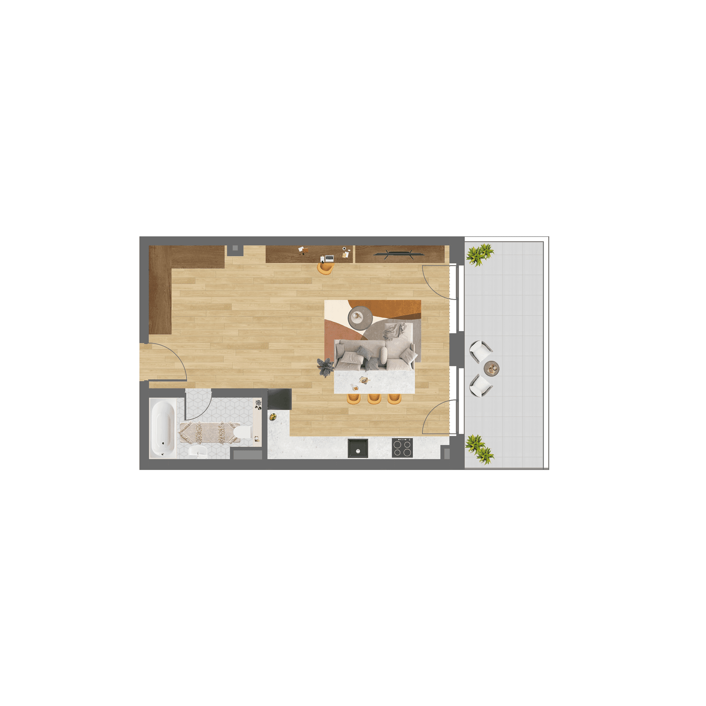 Plan apartament C.001