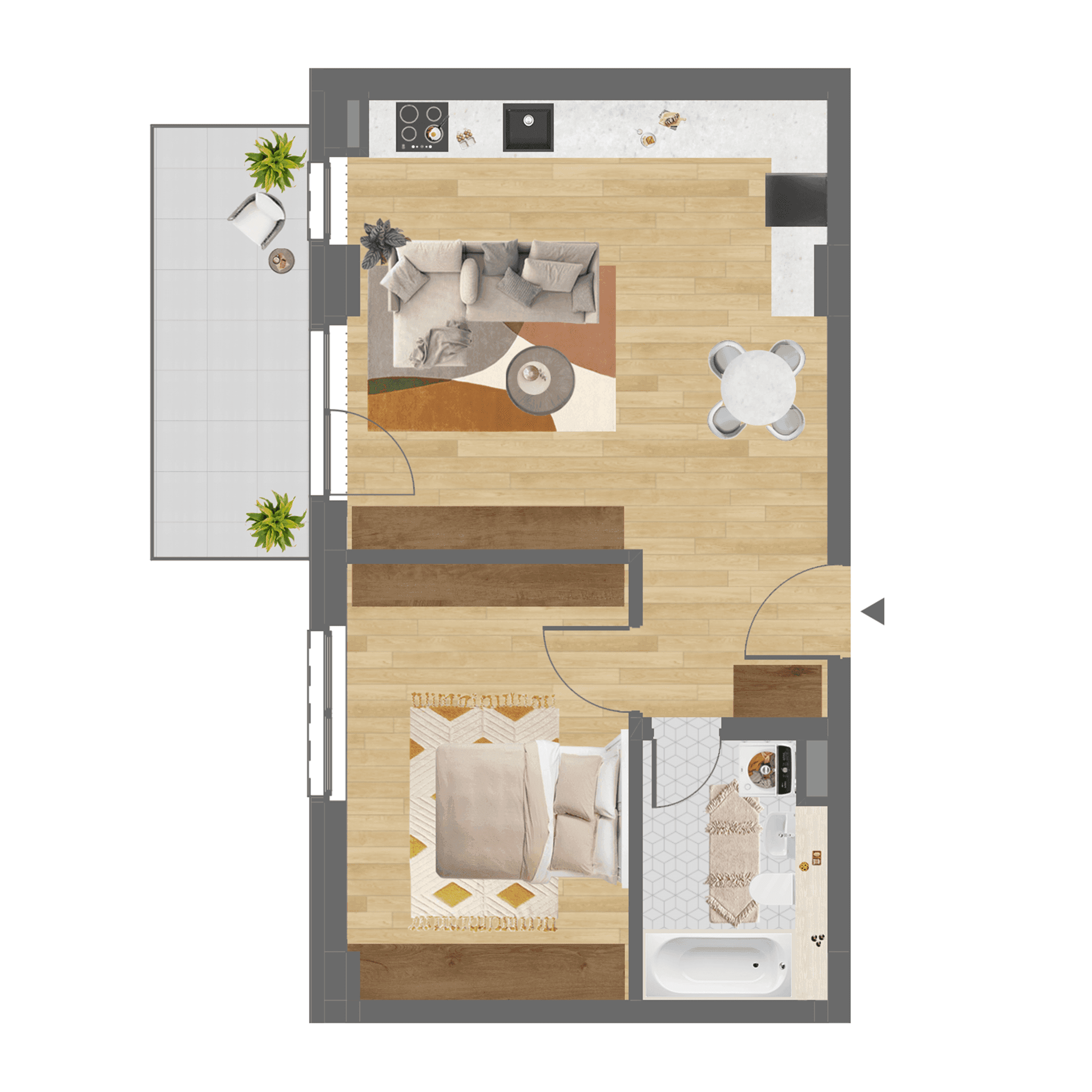 Plan apartament C.605