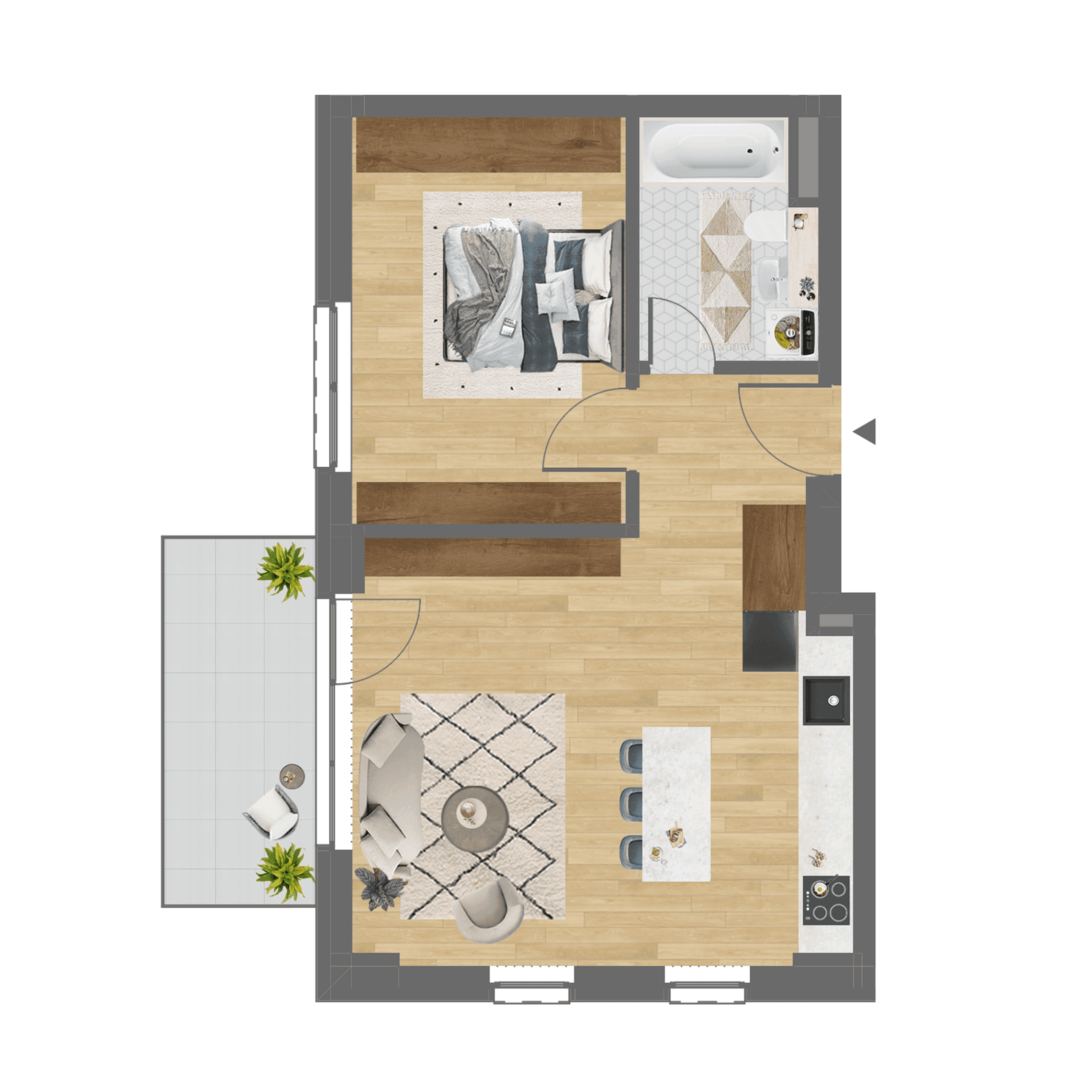 Plan apartament C.604
