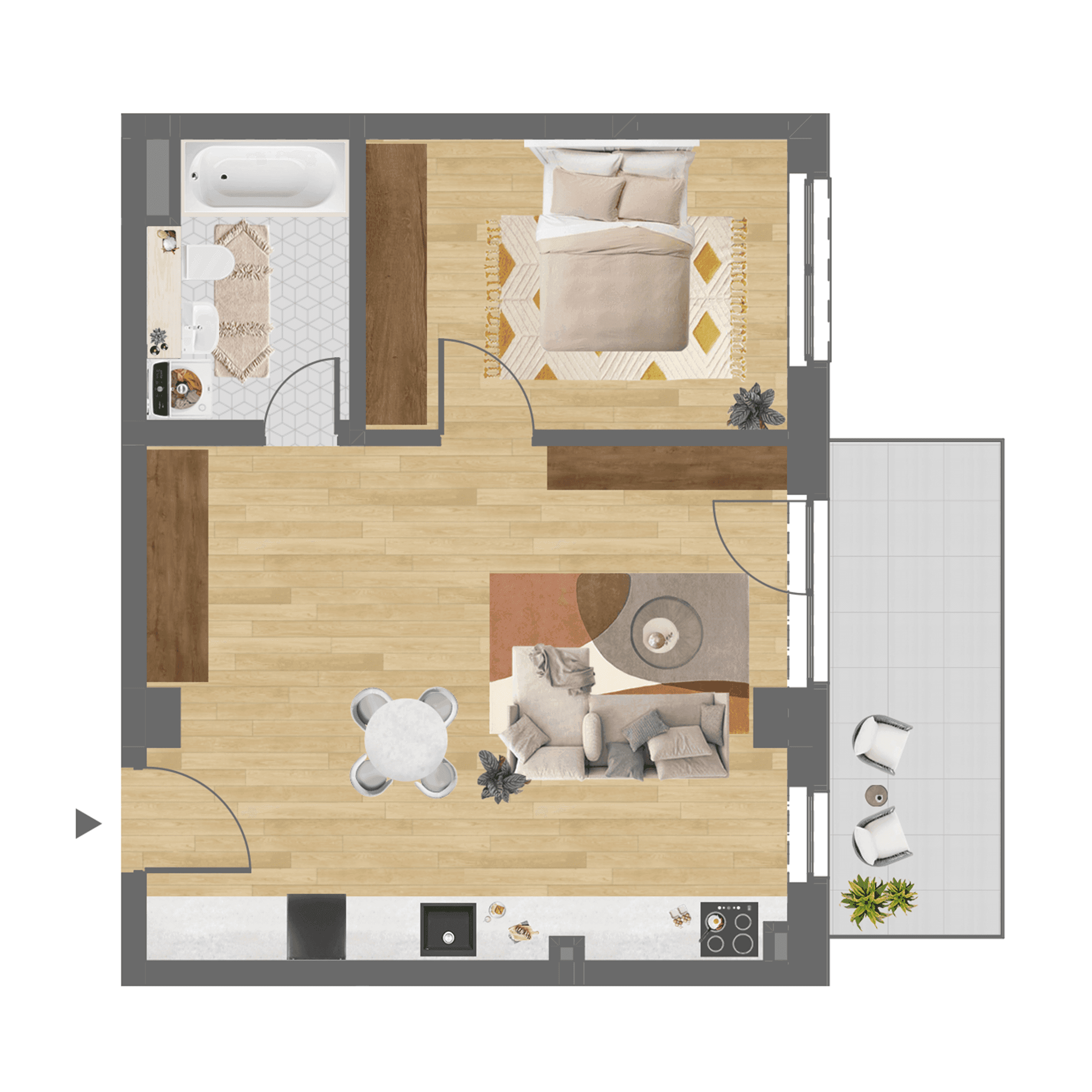 Plan apartament B.106