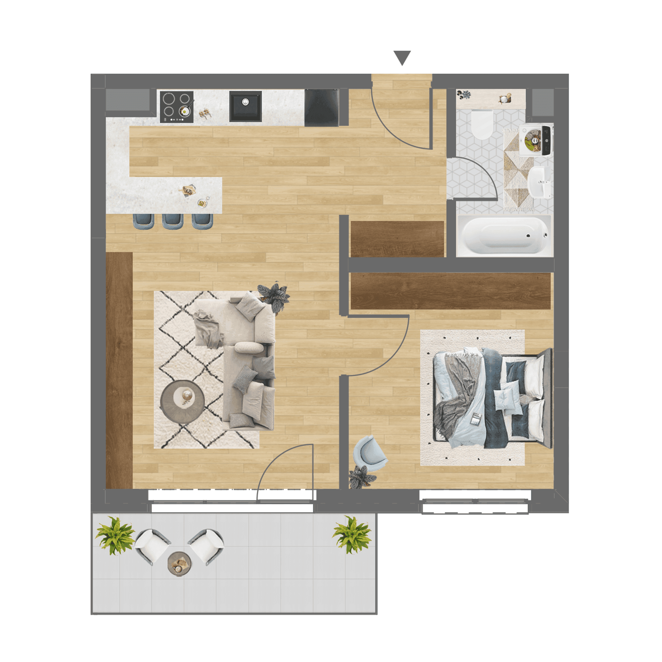 Plan apartament A.104