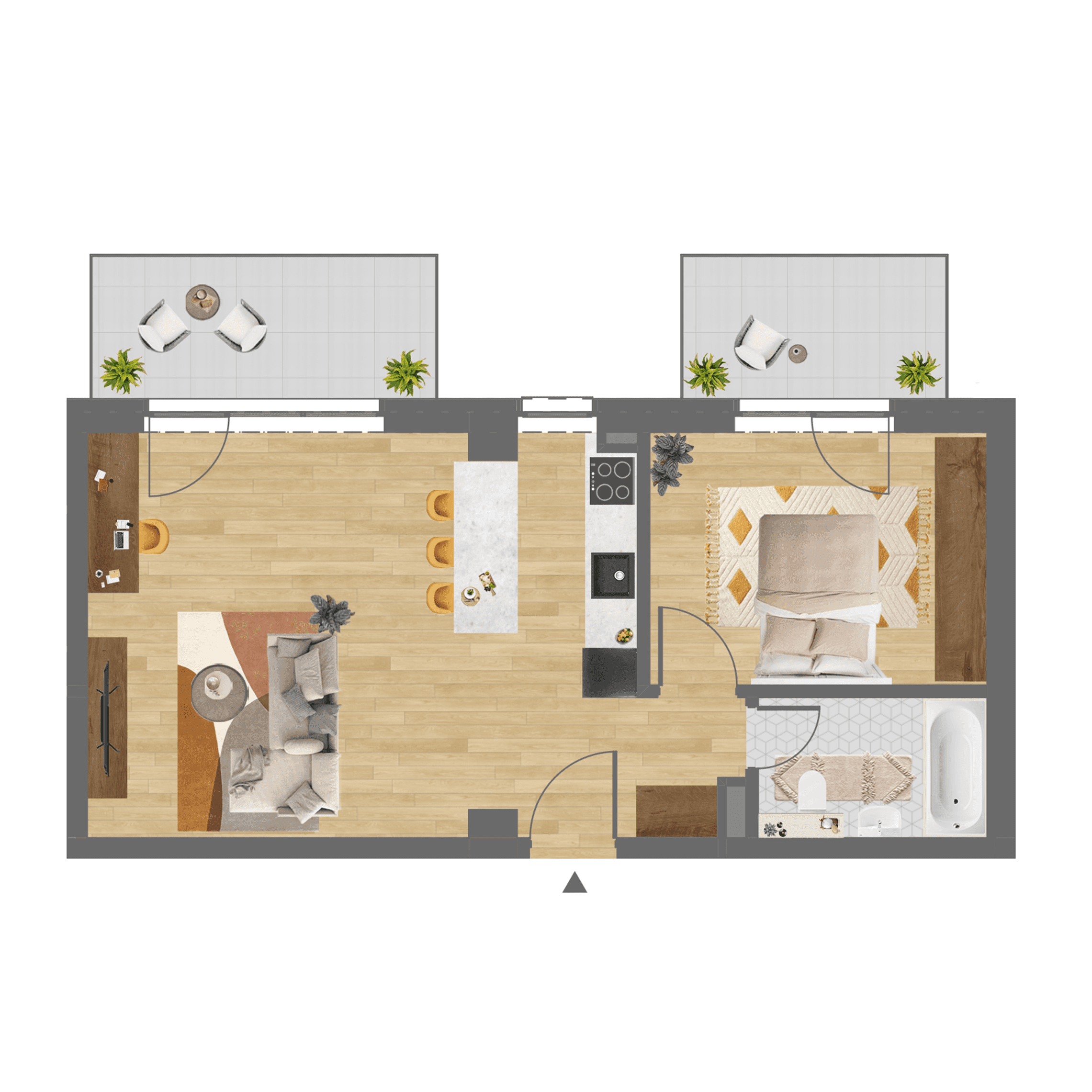 Plan apartament A.201