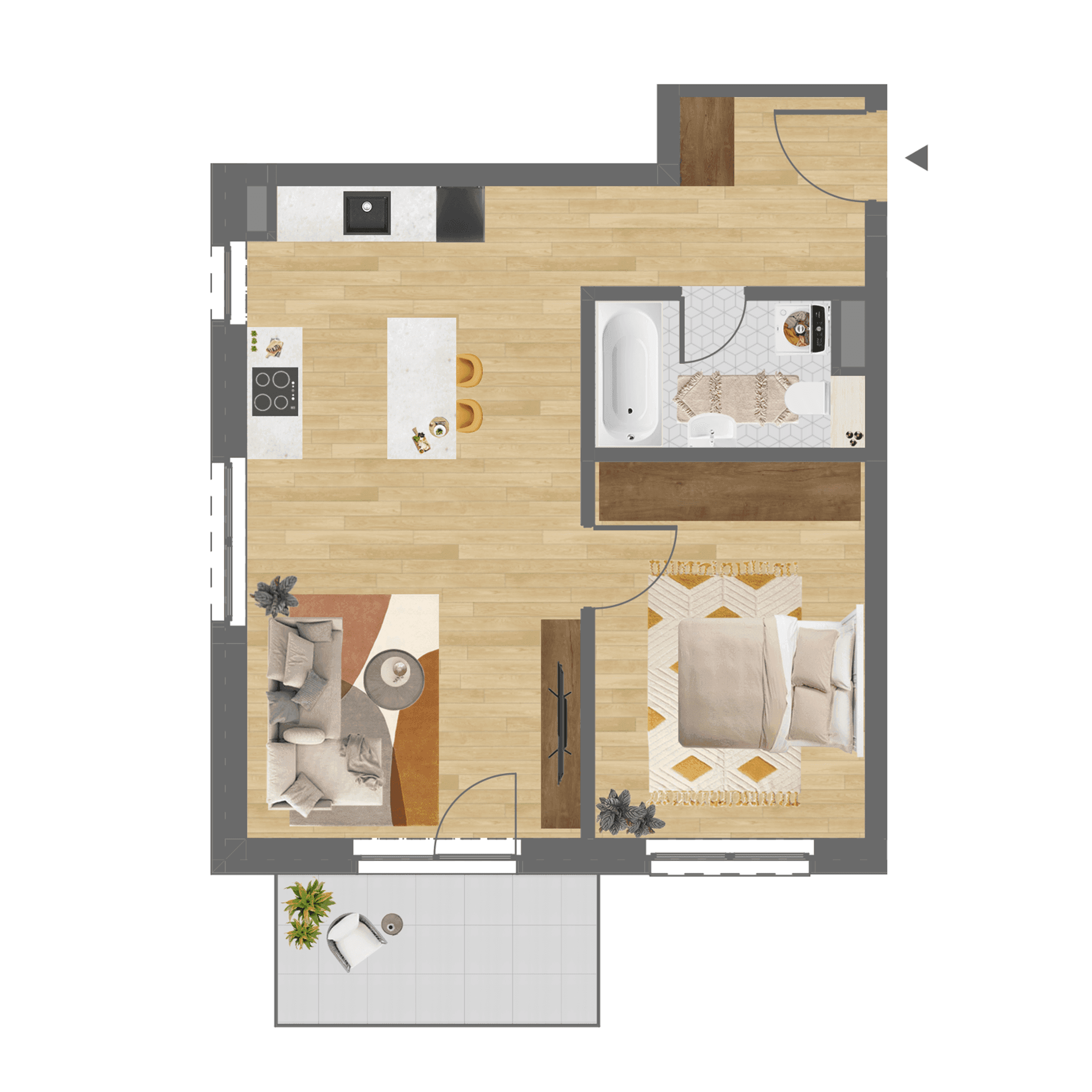 Plan apartament A.105