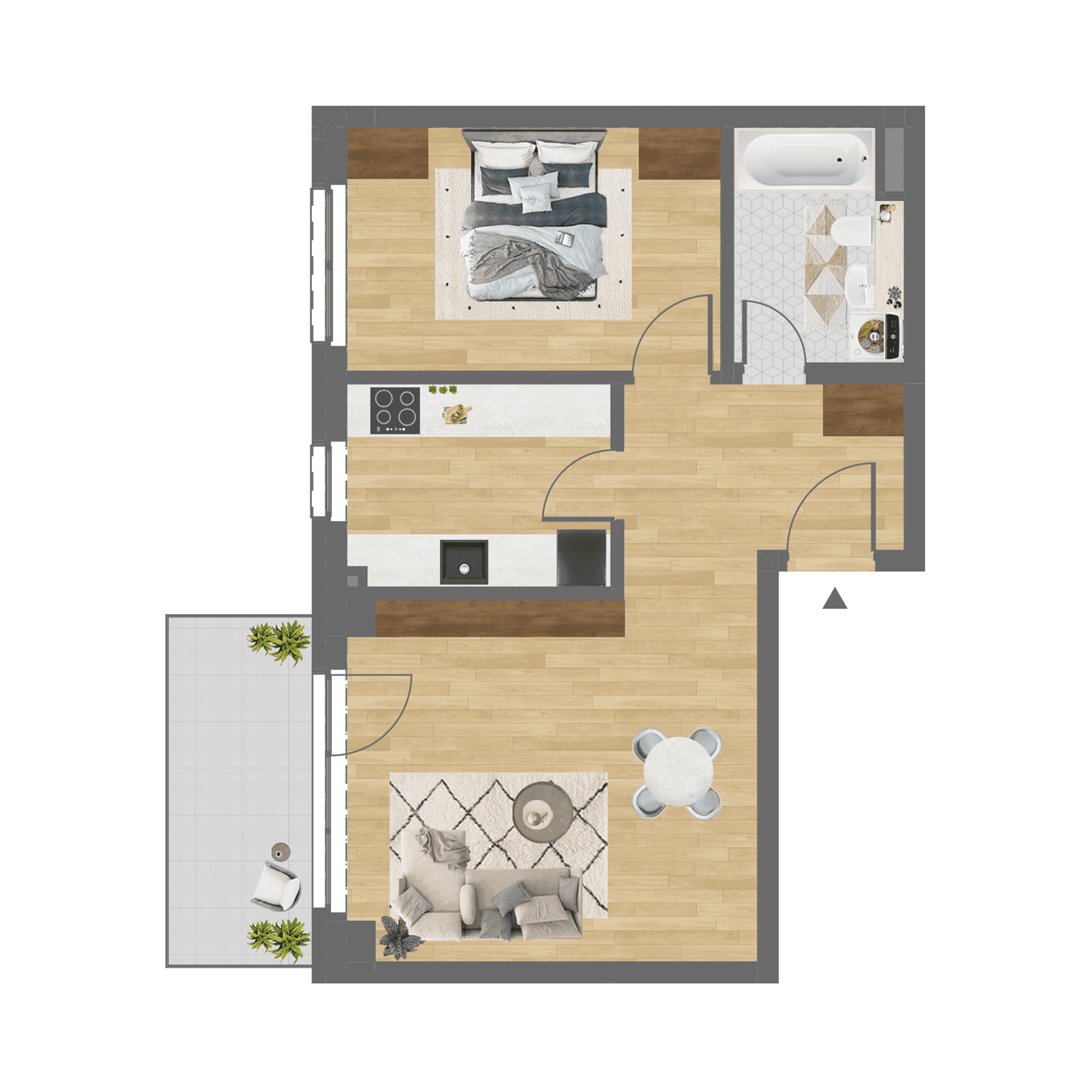 Plan apartament B.105