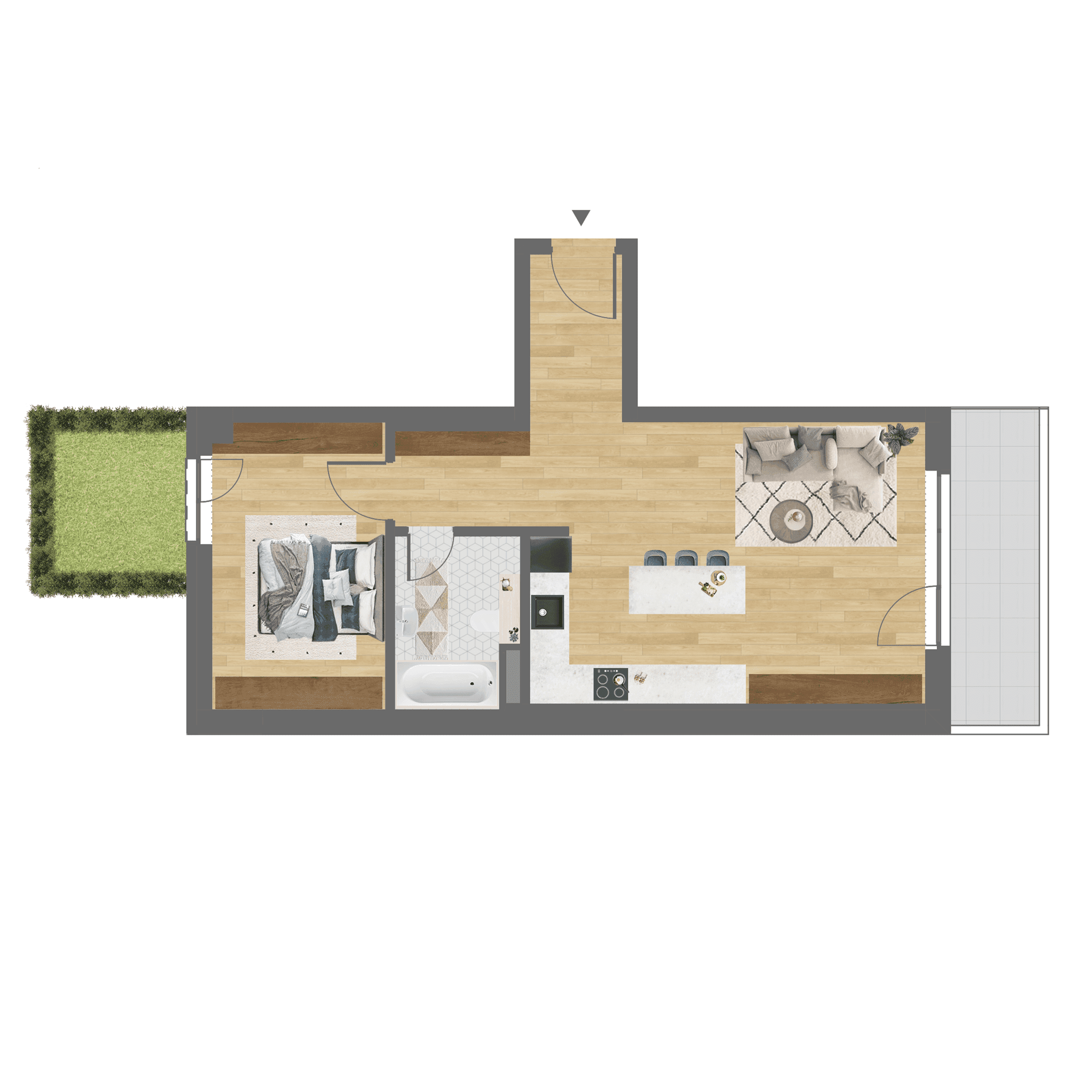 Plan apartament B.002