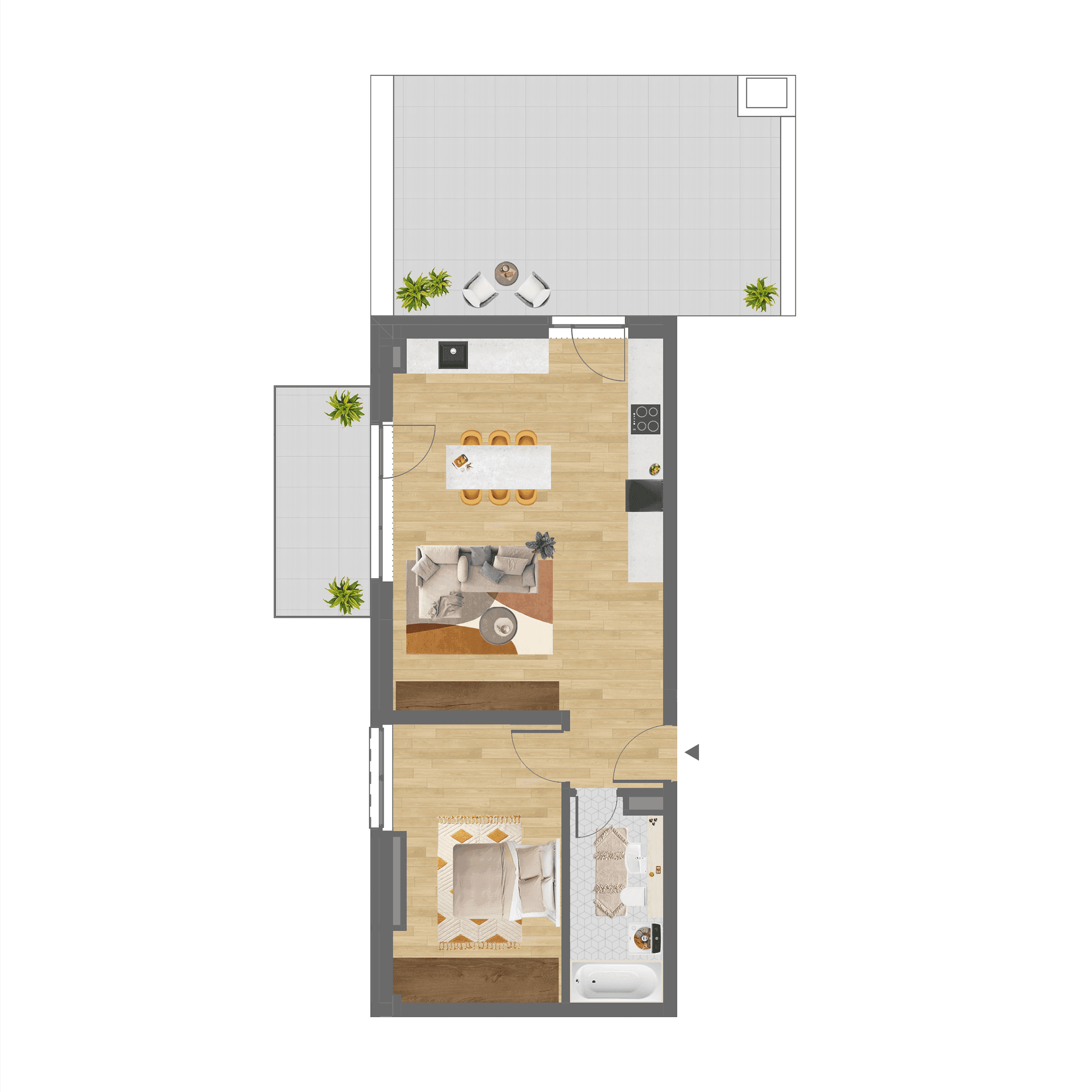 Plan apartament B.602