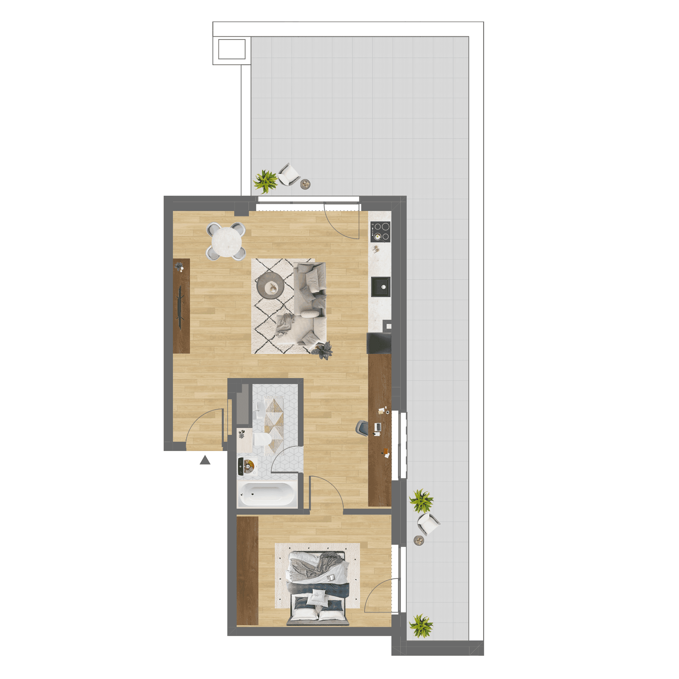Plan apartament B.603