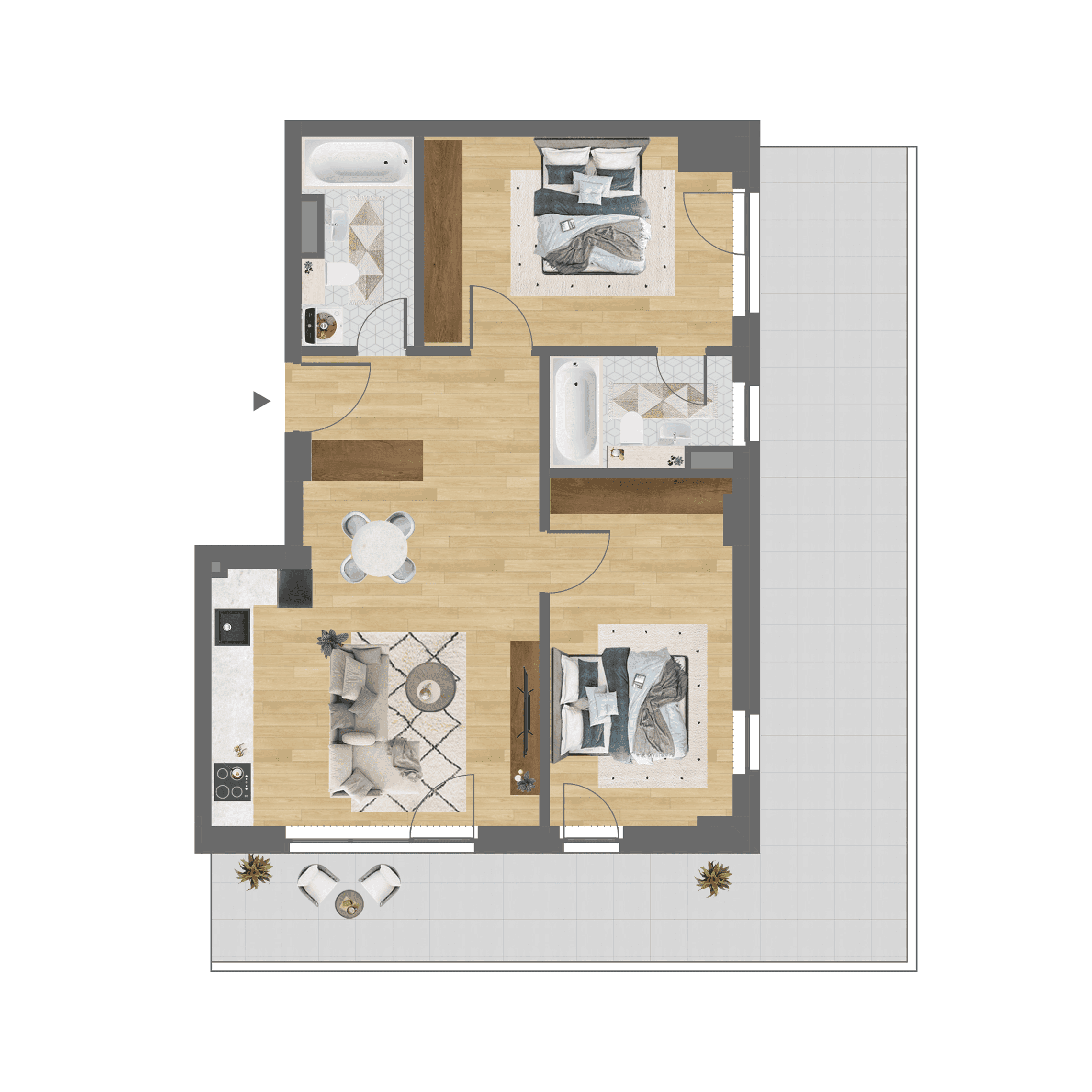 Plan apartament C.004