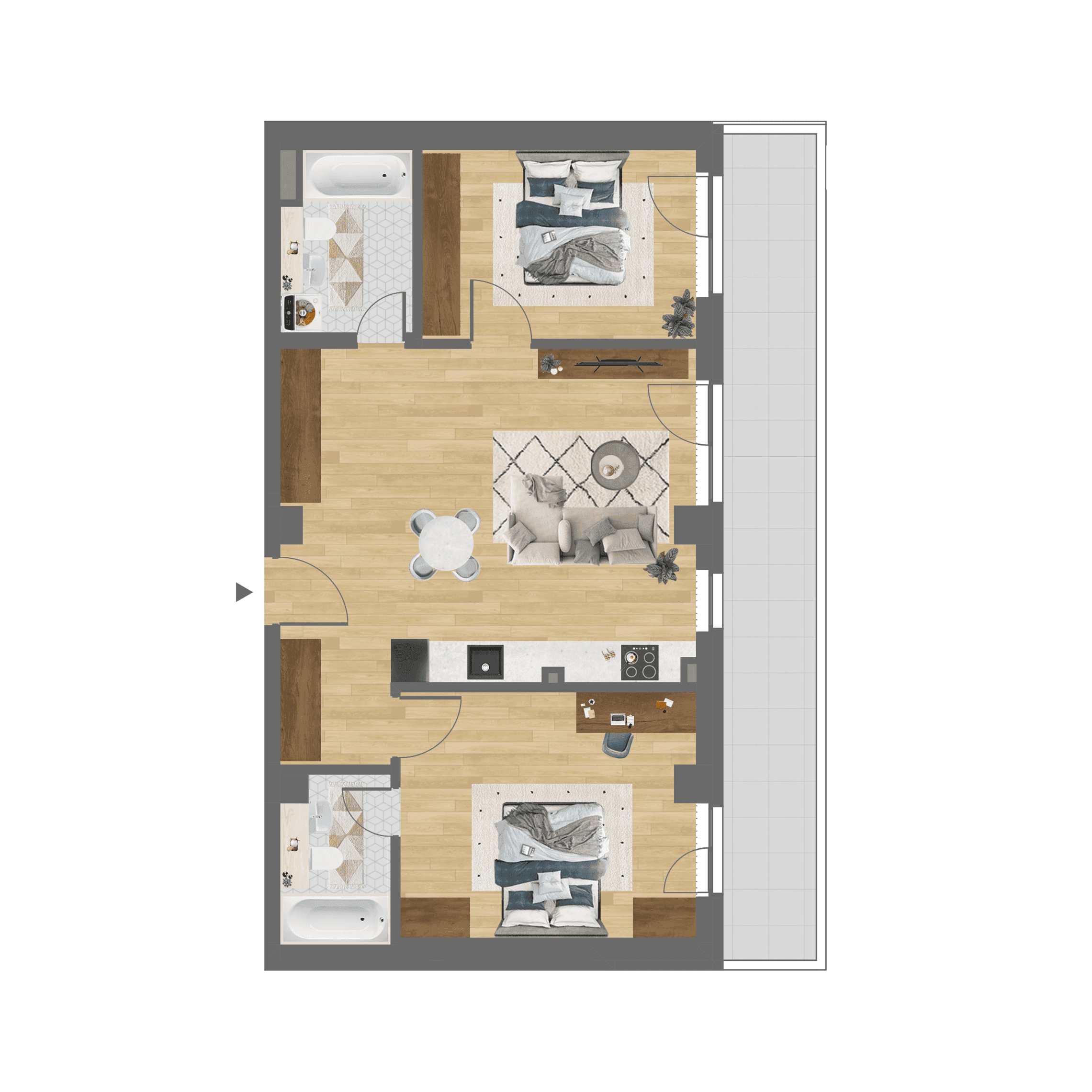 Plan apartament B.006