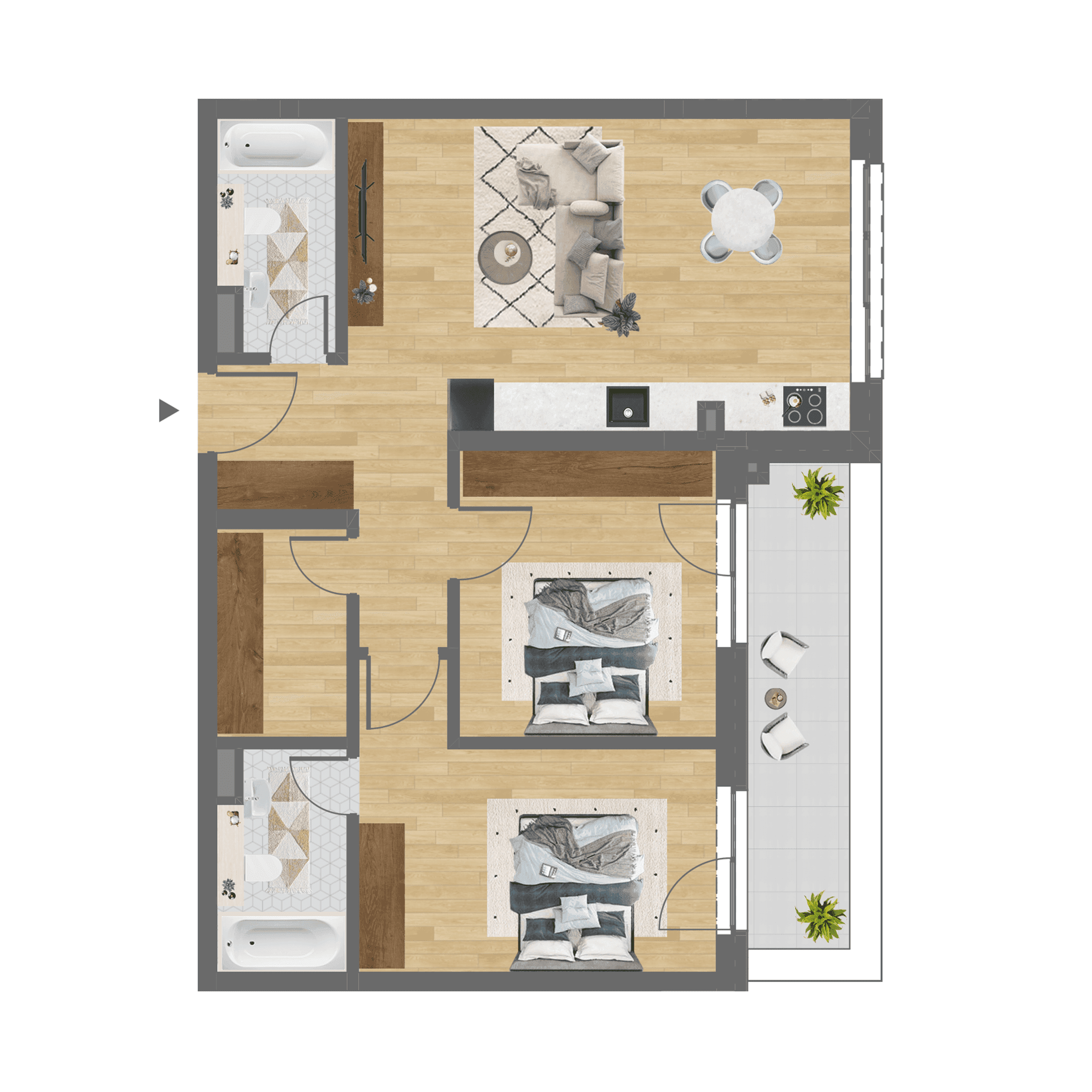 Plan apartament C.104