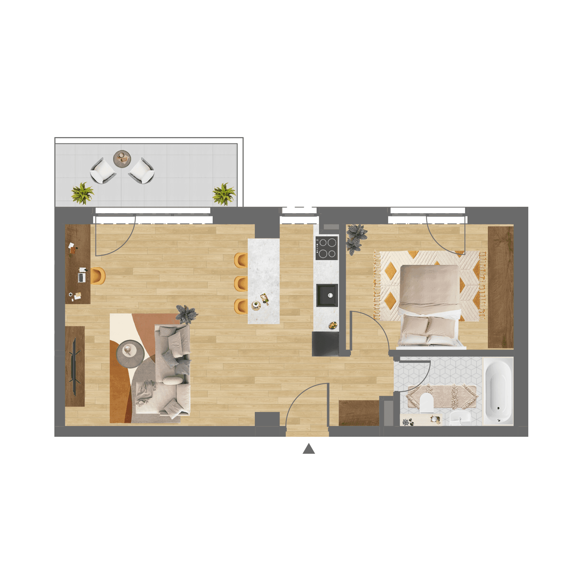 Plan apartament A.107